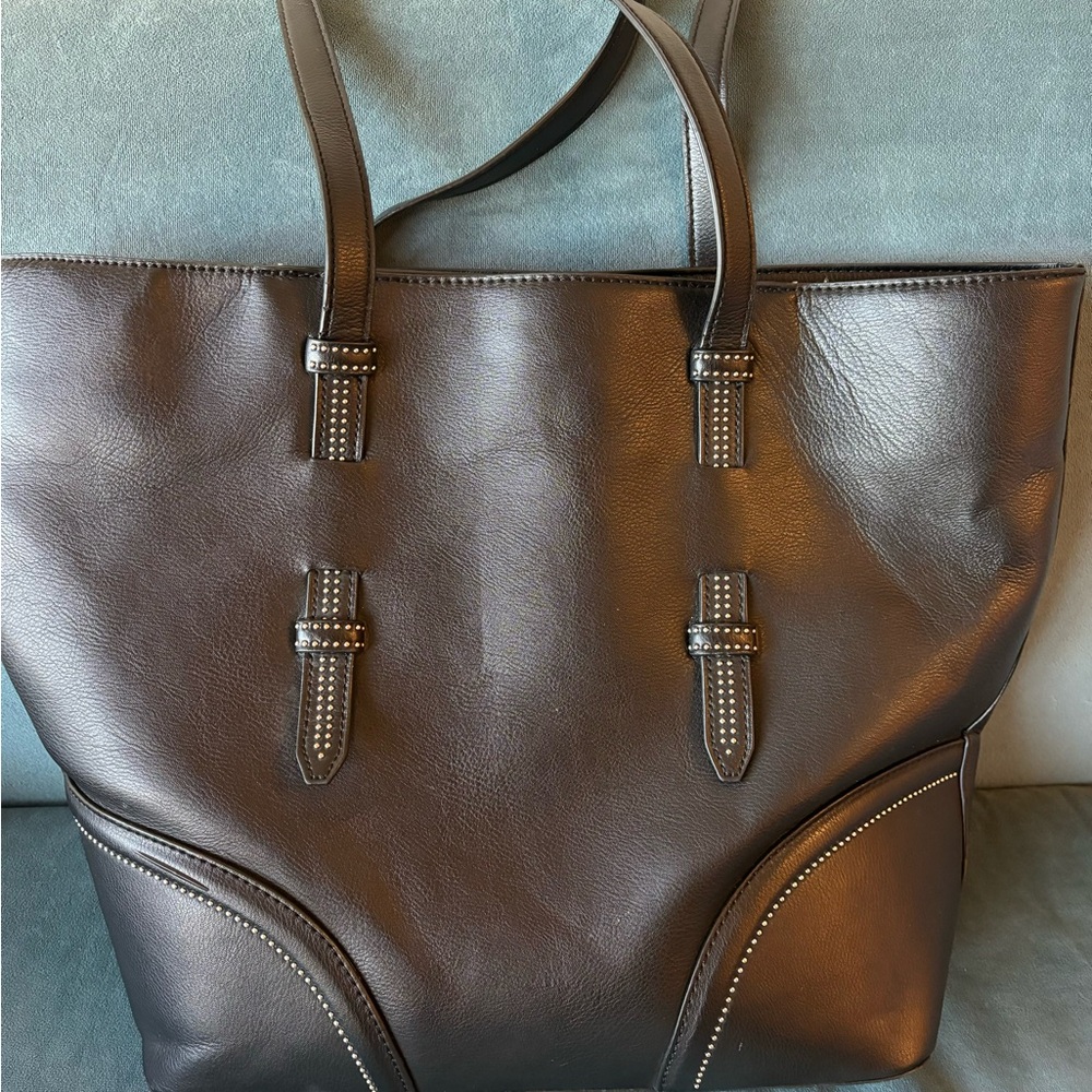 Max Studio Black  Tote with Structured Design